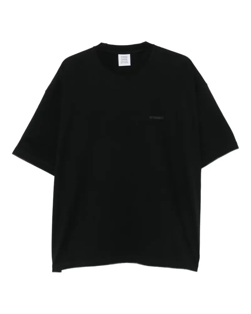 VETEMENTS logo-print T-shirt - Schwarz Schwarz