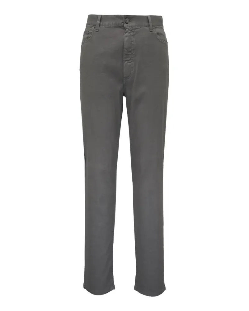 Ermenegildo Zegna logo-patch trousers - Braun Braun