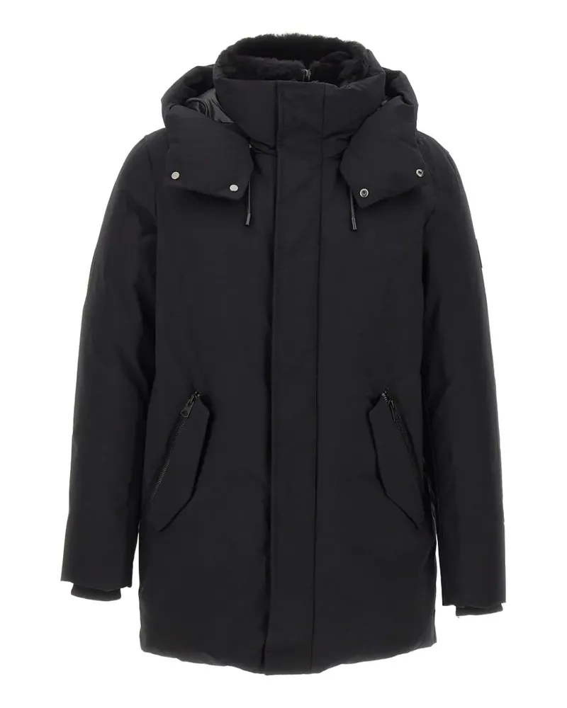 Mackage Sullivan Kapuzenparka im Layering-Look - Schwarz Schwarz