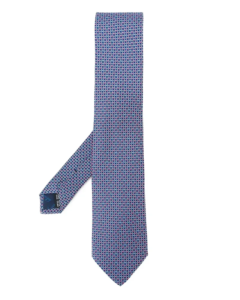 Ferragamo Gemusterte Krawatte - Blau Blau