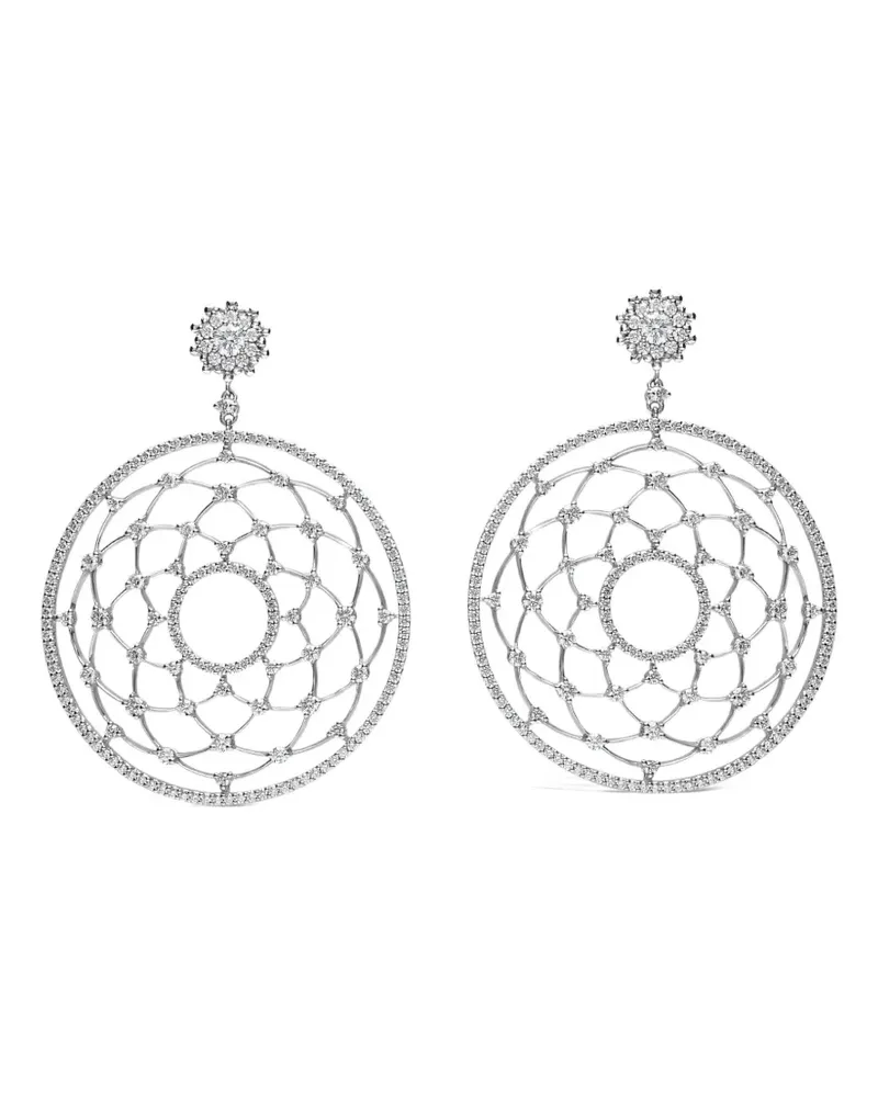 LEO PIZZO 18kt Weißgoldohrringe mit Diamanten - Silber Silber