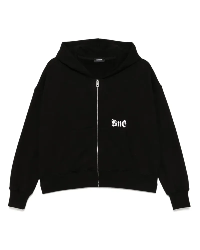 WE 11 DONE Kapuzenjacke mit Logo - Schwarz Schwarz