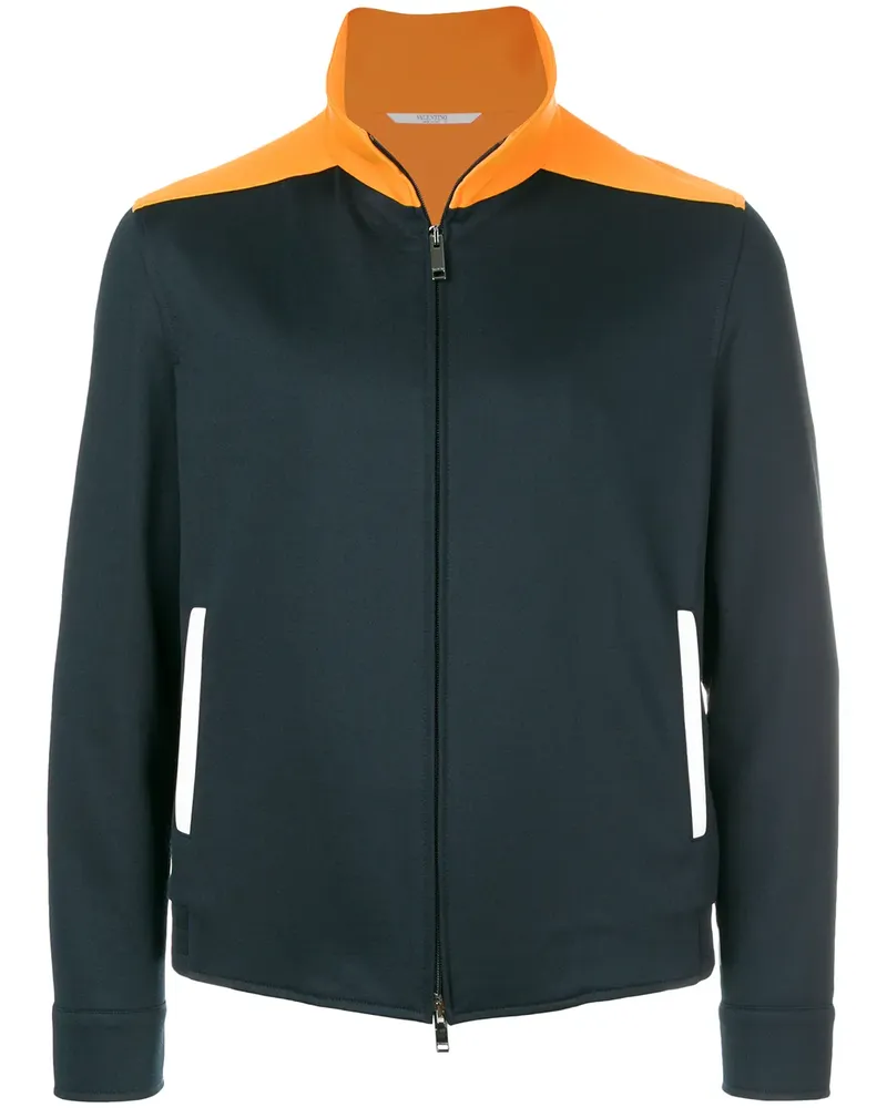 Valentino Garavani Trainingsjacke in Colour-Block-Optik - Blau Blau