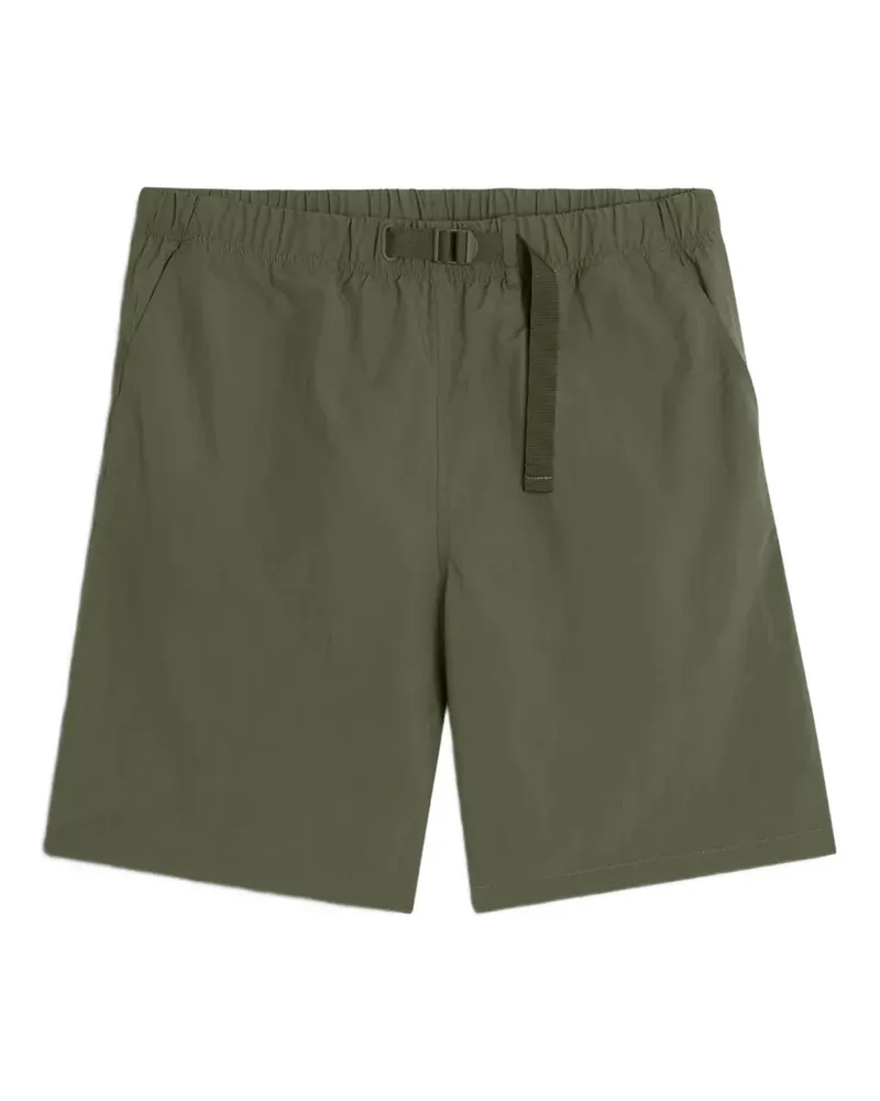 Kitsuné belted logo-print shorts - Grün Grün