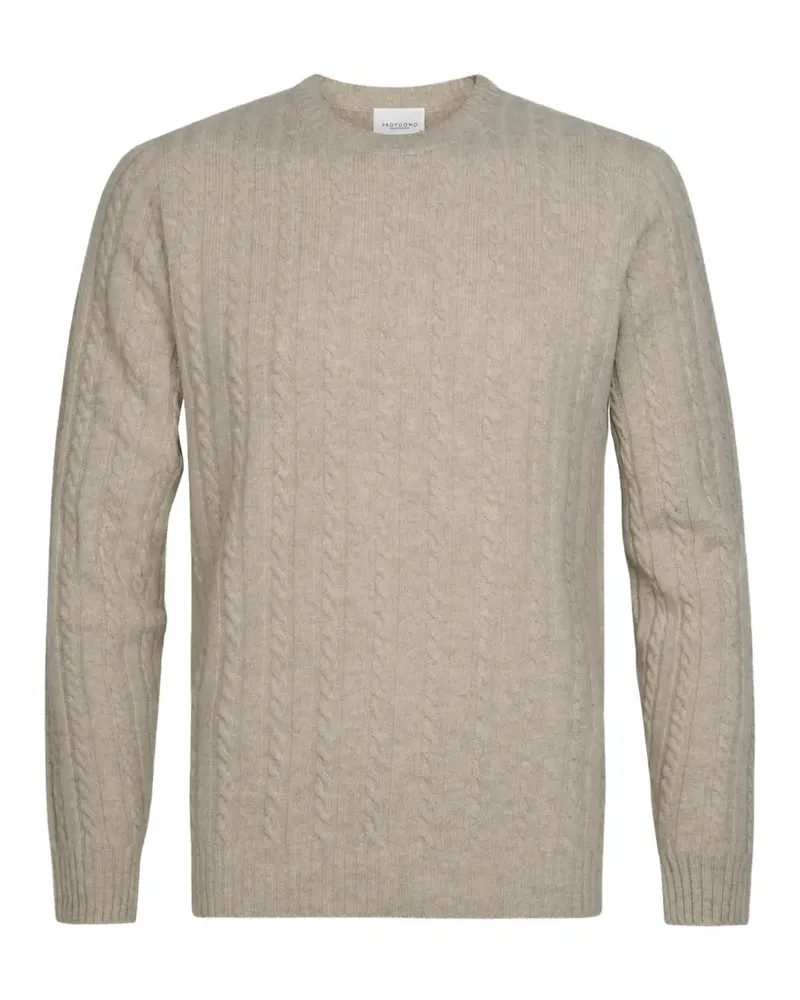 Profuomo Pullover mit Zopfmuster - Nude Nude