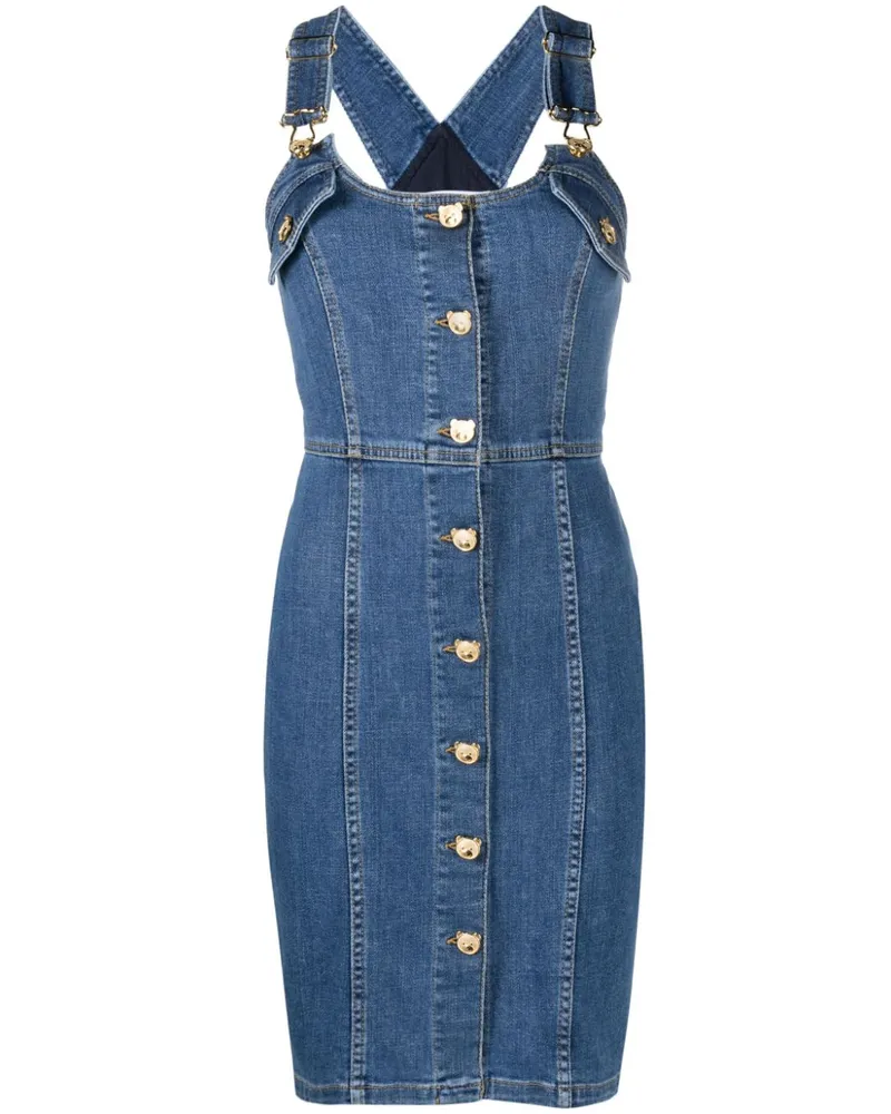 Moschino Jeans-Minikleid mit Knöpfen - Blau Blau