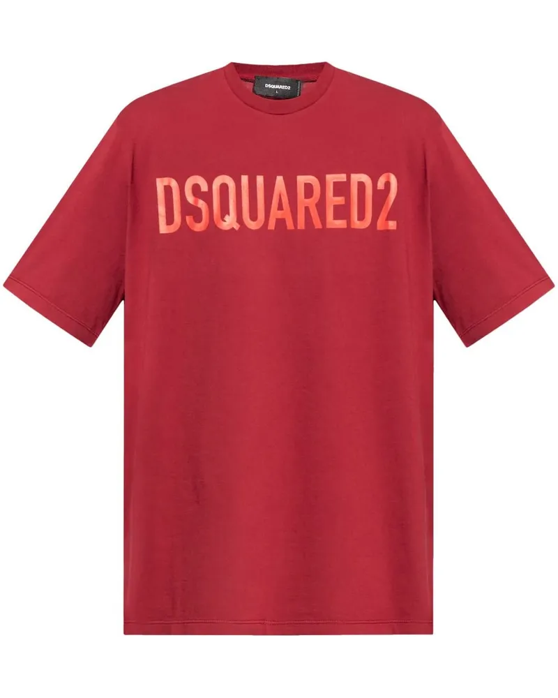 Dsquared2 T-Shirt mit Logo-Print - Rot Rot