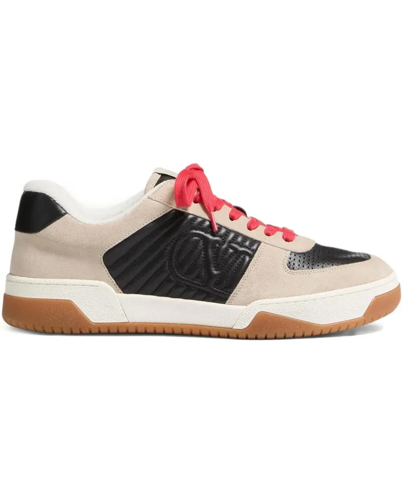 Valentino Garavani logo-detail leather sneakers - Nude Nude