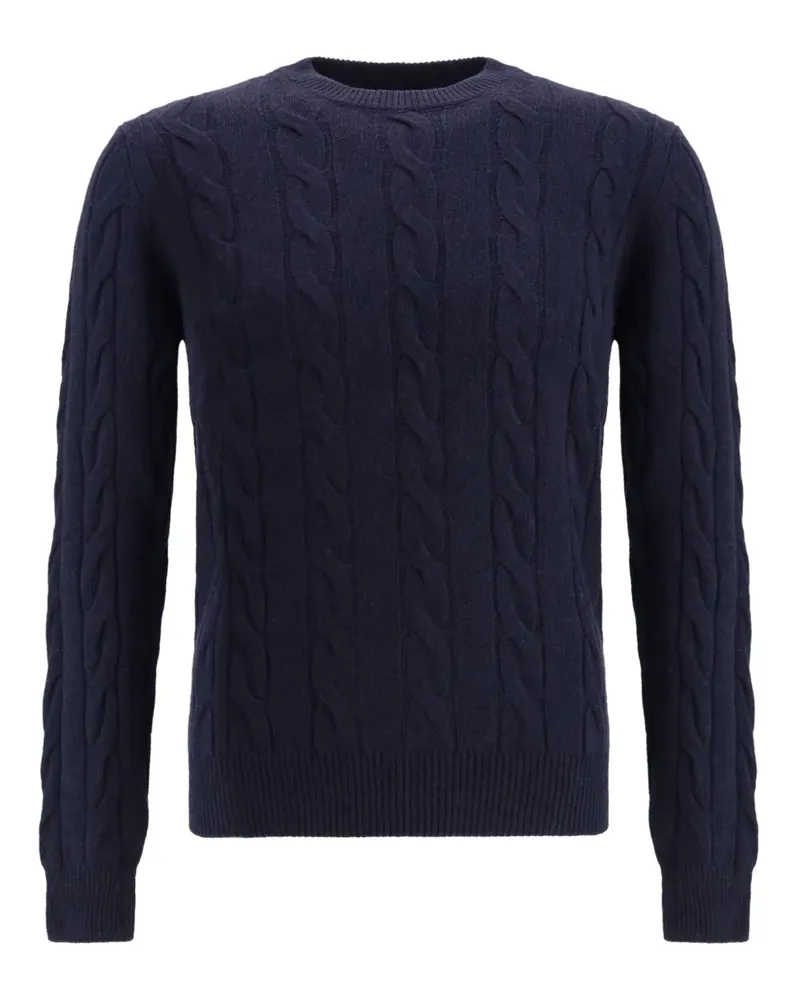 ARAGONA cable-knit crew-neck sweater - Blau Blau