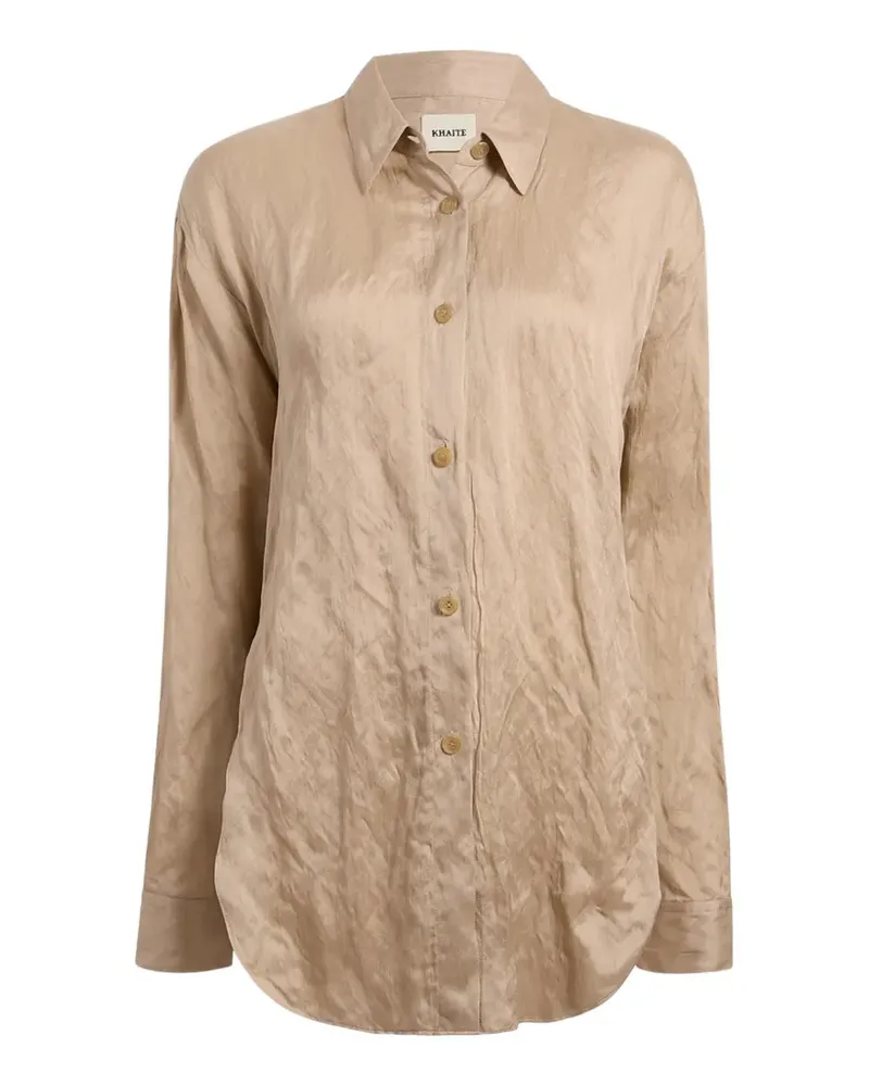KHAITE Goya button-down shirt - Nude Nude