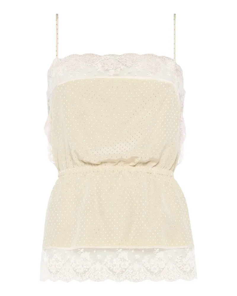 Eres Pureté Camisole-Top mit Spitzenbesatz - Nude Nude