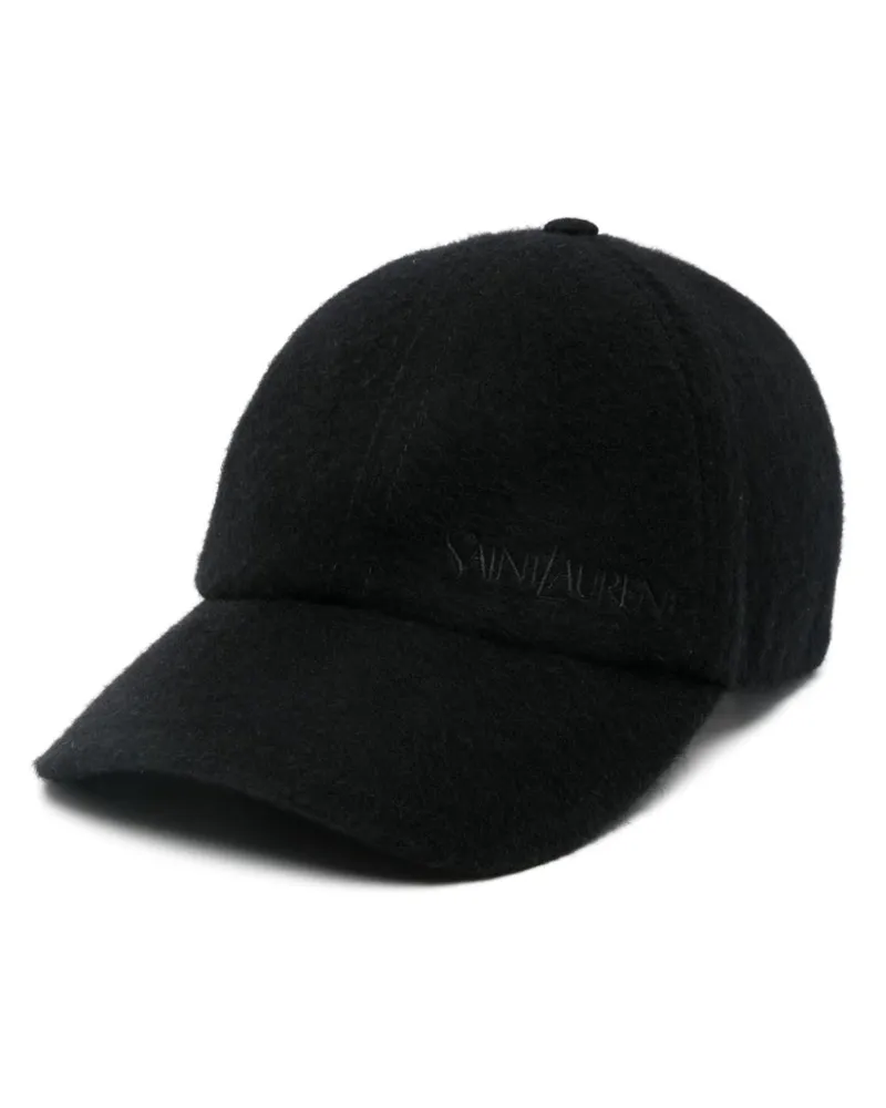 Saint Laurent Baseballkappe aus Kaschmir - Schwarz Schwarz