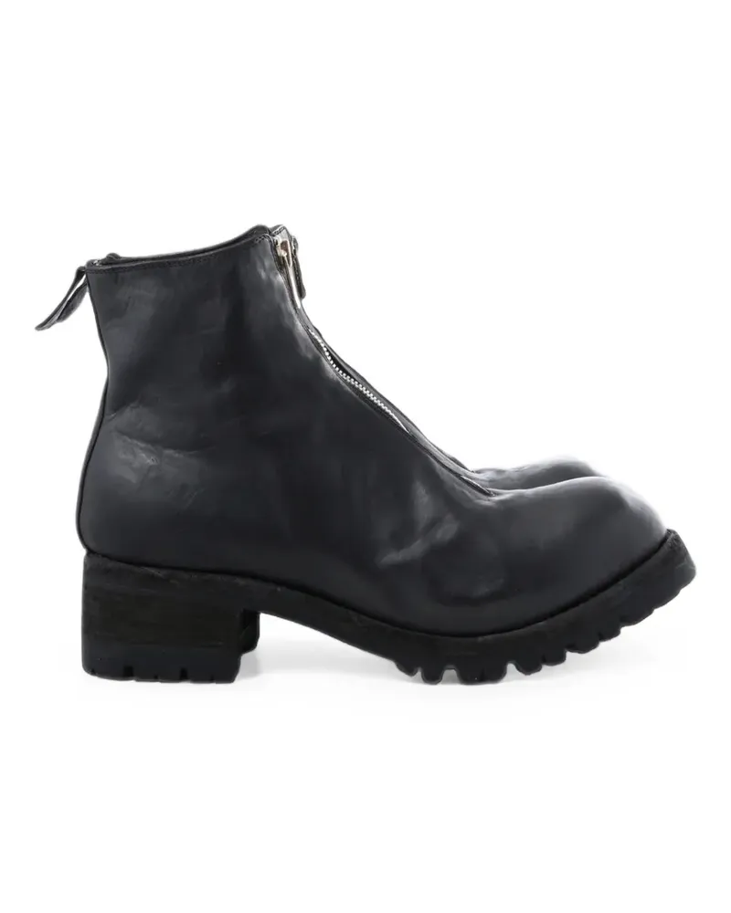 GUIDI PL1_RU front-zip leather boots - Schwarz Schwarz