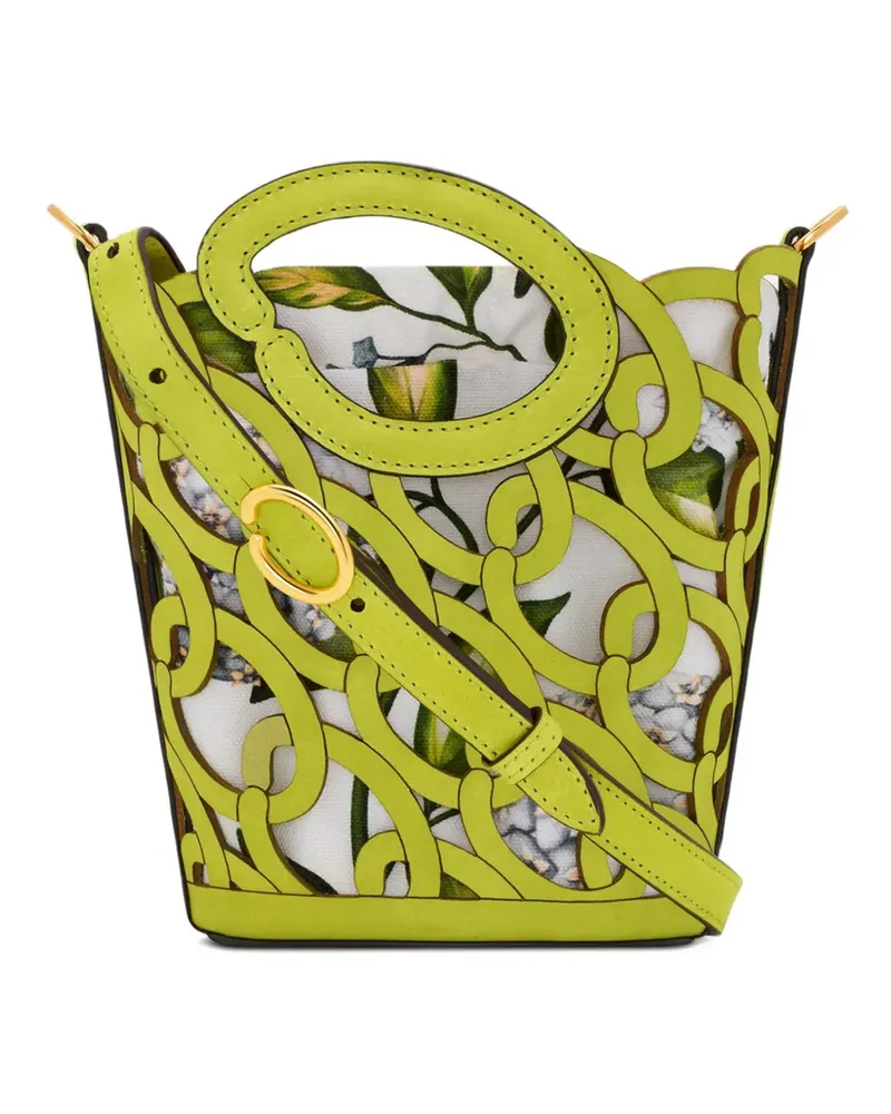 Oscar de la Renta Mini Beuteltasche mit Cut-Out - Grün Grün