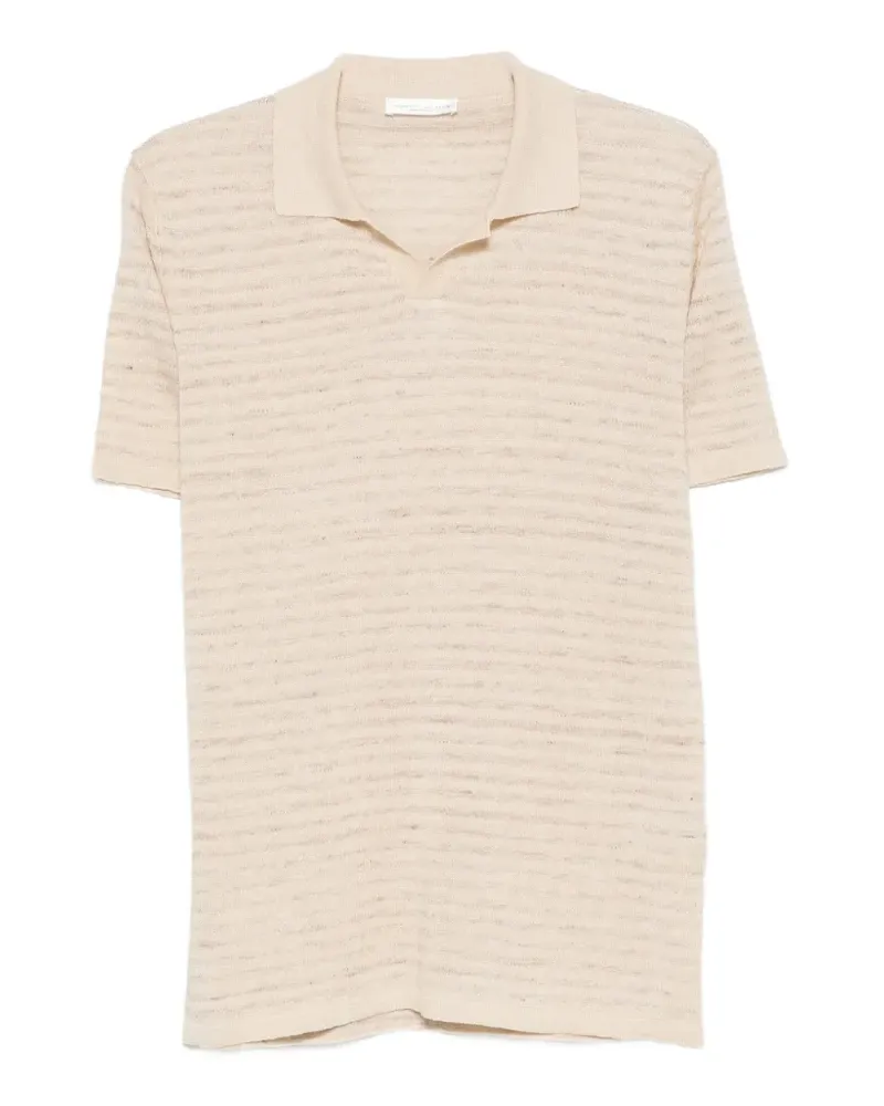 Roberto Collina stripe-pattern T-shirt - Nude Nude