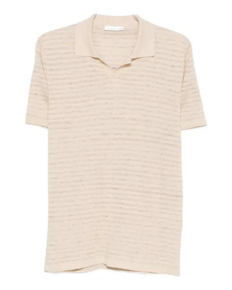 Roberto Collina stripe-pattern T-shirt - Nude Nude