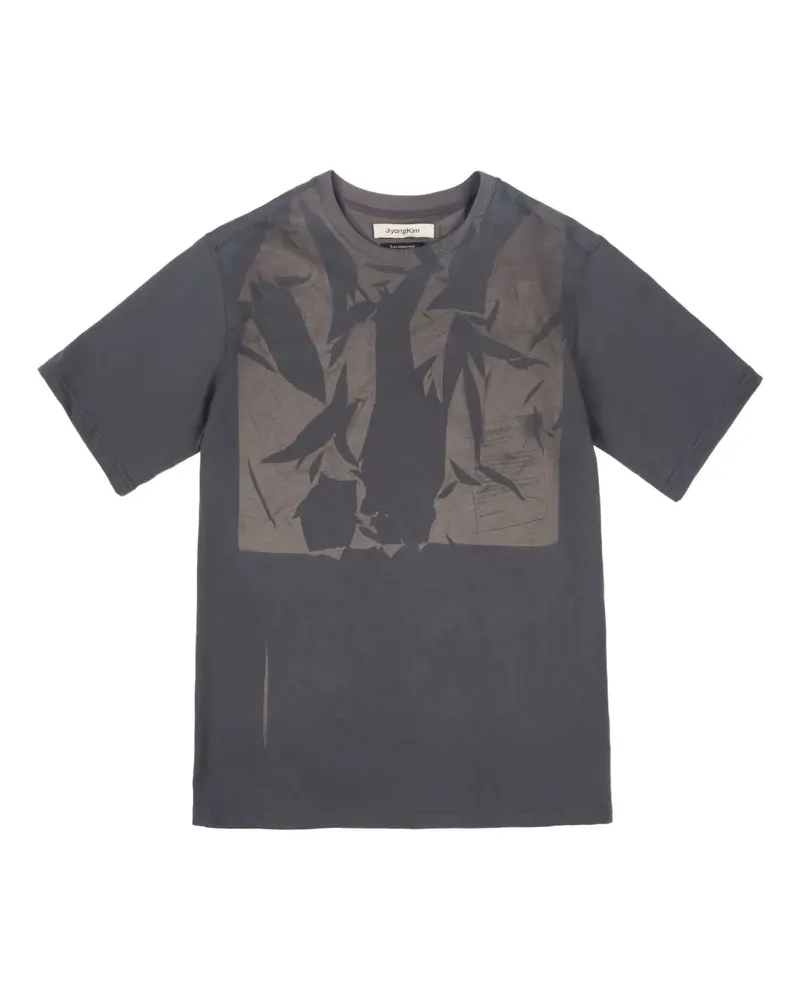 JiyongKim T-Shirt mit grafischem Print - Grau Grau