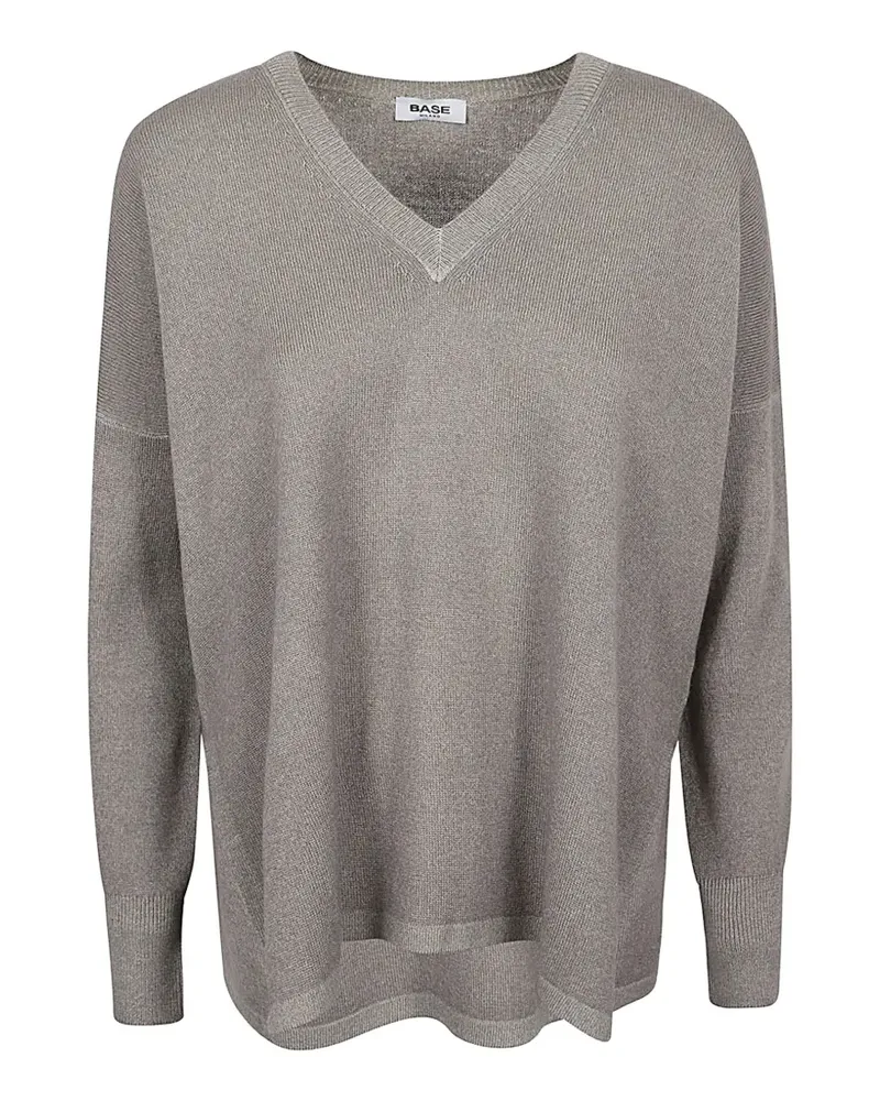 BASE Milano V-neck sweater - Grau Grau