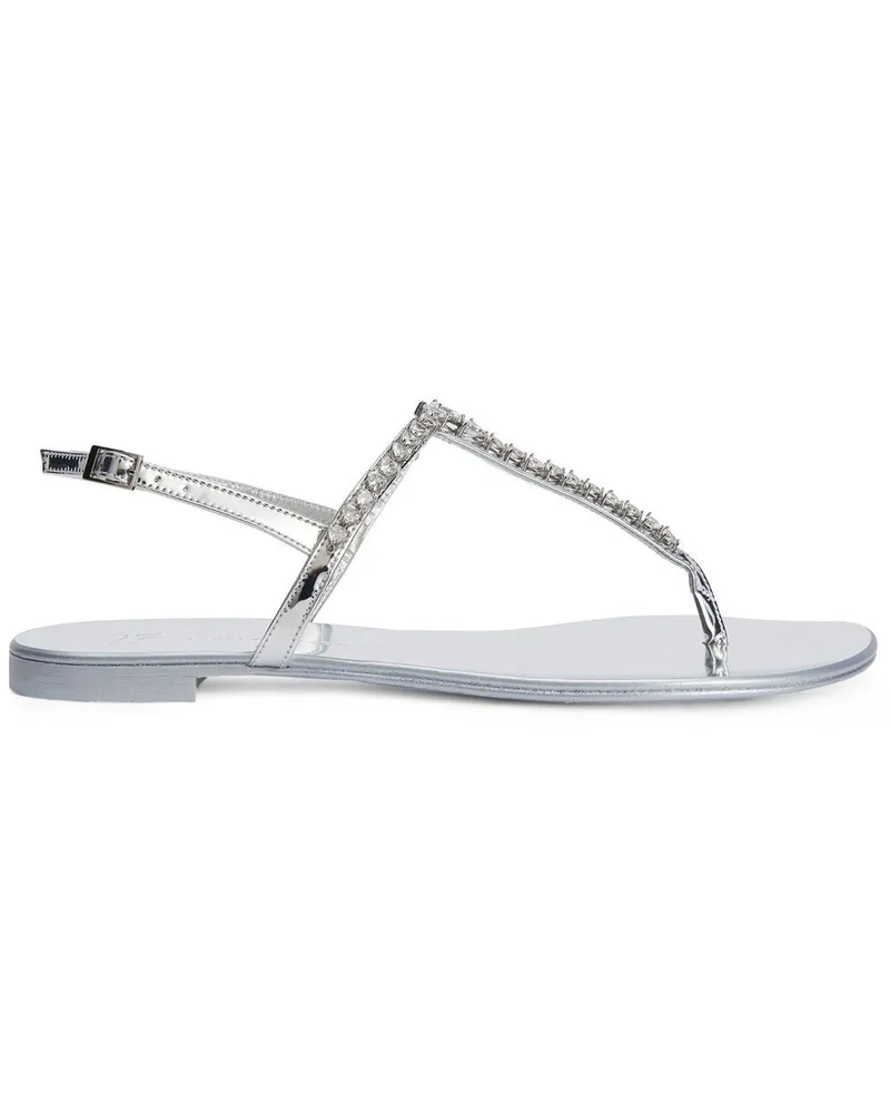 Giuseppe Zanotti Minnah Sandalen mit Kristallen - Silber Silber