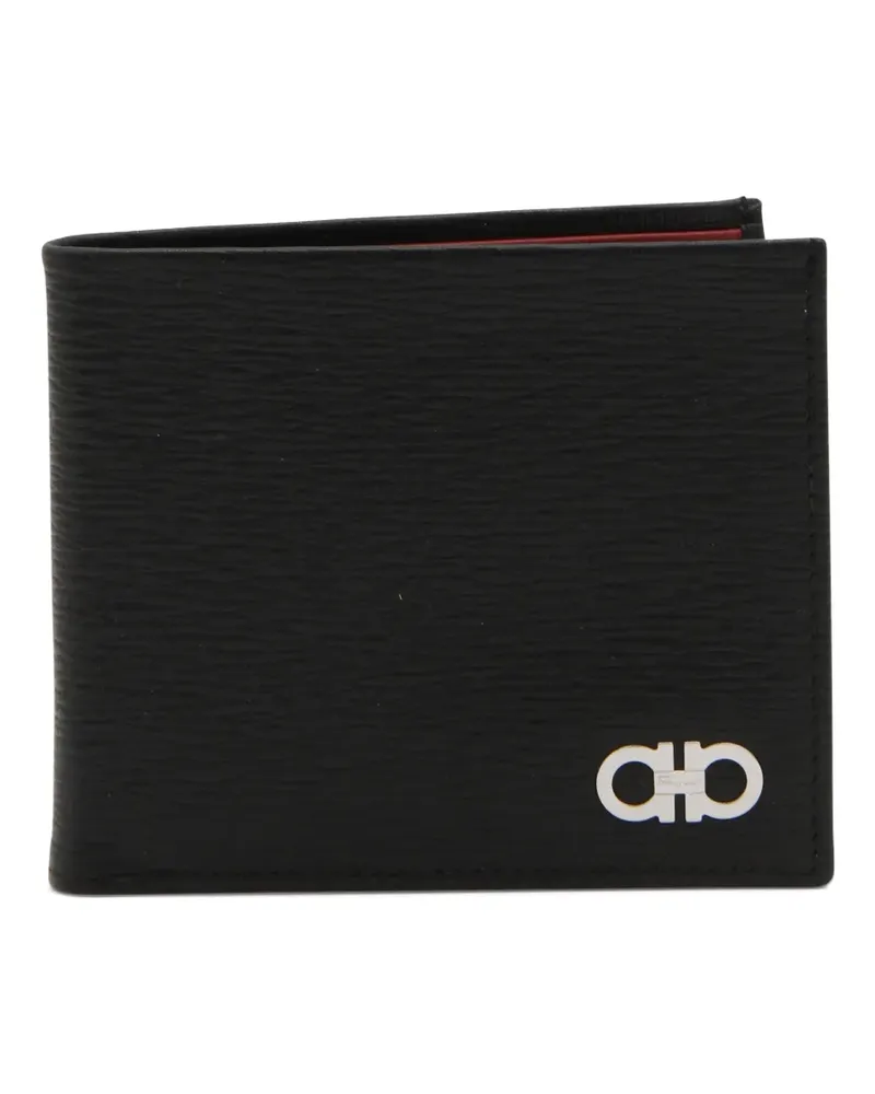 Ferragamo Gancini bi-fold wallet - Schwarz Schwarz