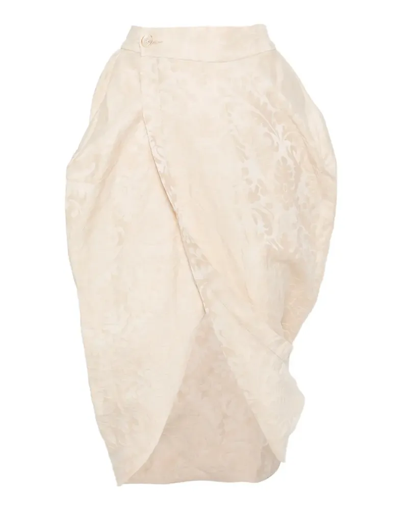 Uma Wang Dracaena pattern asymmetric midi skirt - Nude Nude