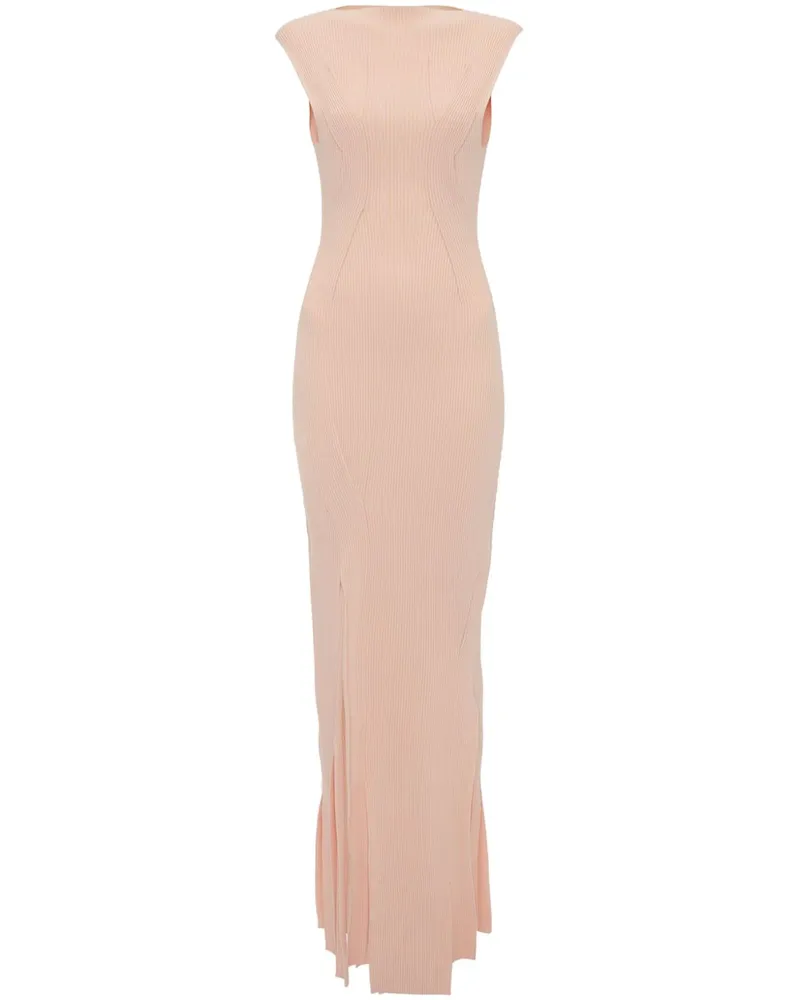 Victoria Beckham Ärmelloses Maxikleid mit Faltendetail - Rosa Rosa