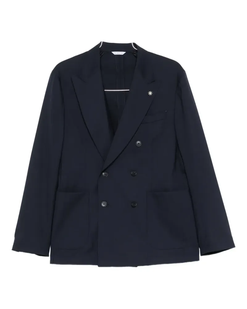 Manuel Ritz double-breasted blazer - Blau Blau