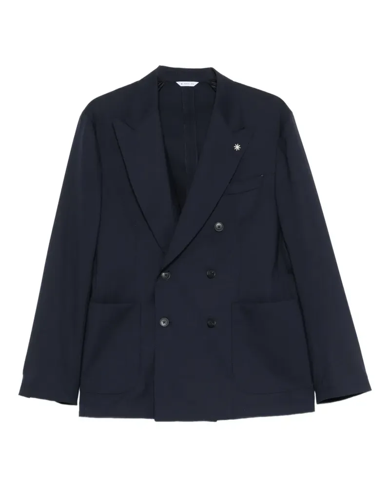 Manuel Ritz double-breasted blazer - Blau Blau