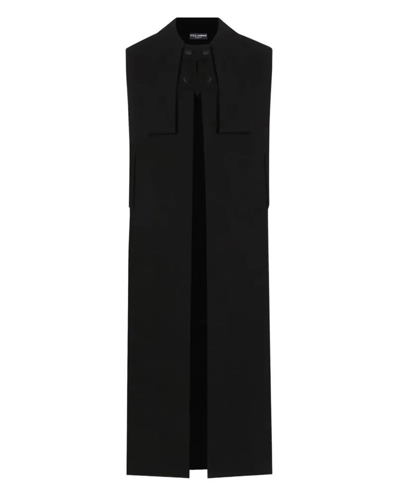 Dolce & Gabbana Mantel aus Krepp - Schwarz Schwarz