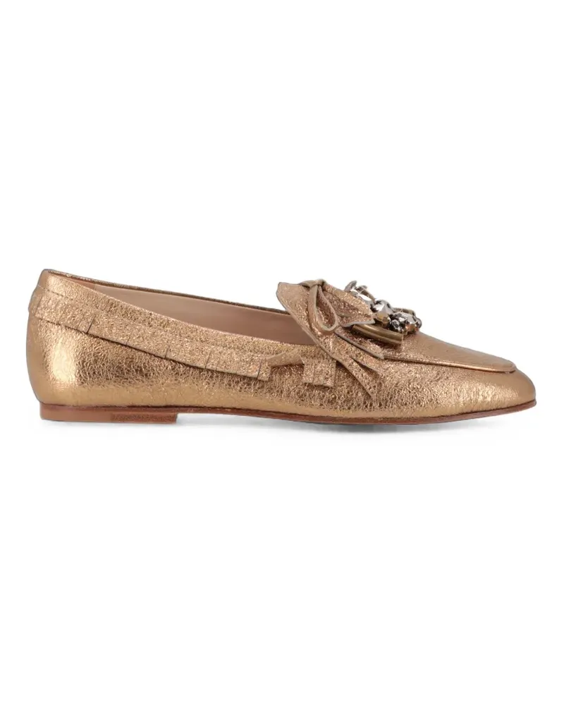 TOD'S Loafer mit Fransen - Gold Gold