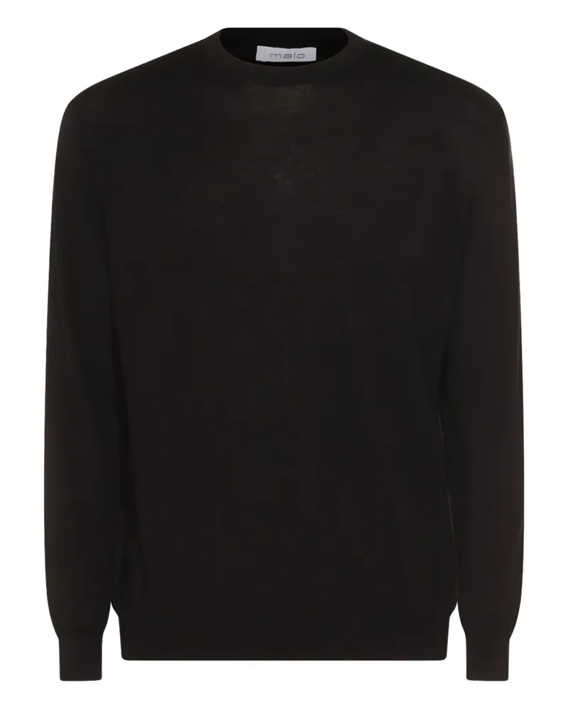 Malo Pullover mit rundem Ausschnitt - Schwarz Schwarz