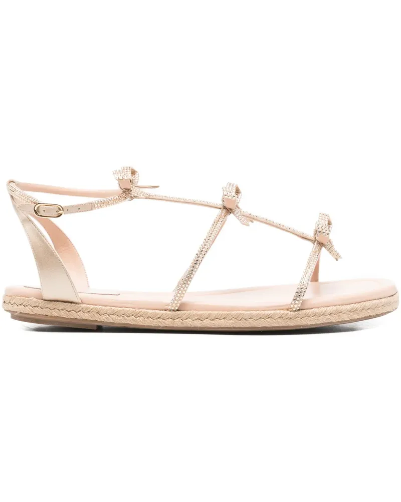 René Caovilla Caterina bow sandals - Nude Nude