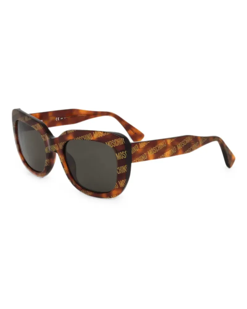 Moschino Sonnenbrille mit Logo - Braun Braun