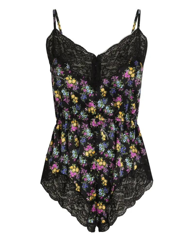 Dolce & Gabbana Body mit Blumenmuster - Schwarz Schwarz