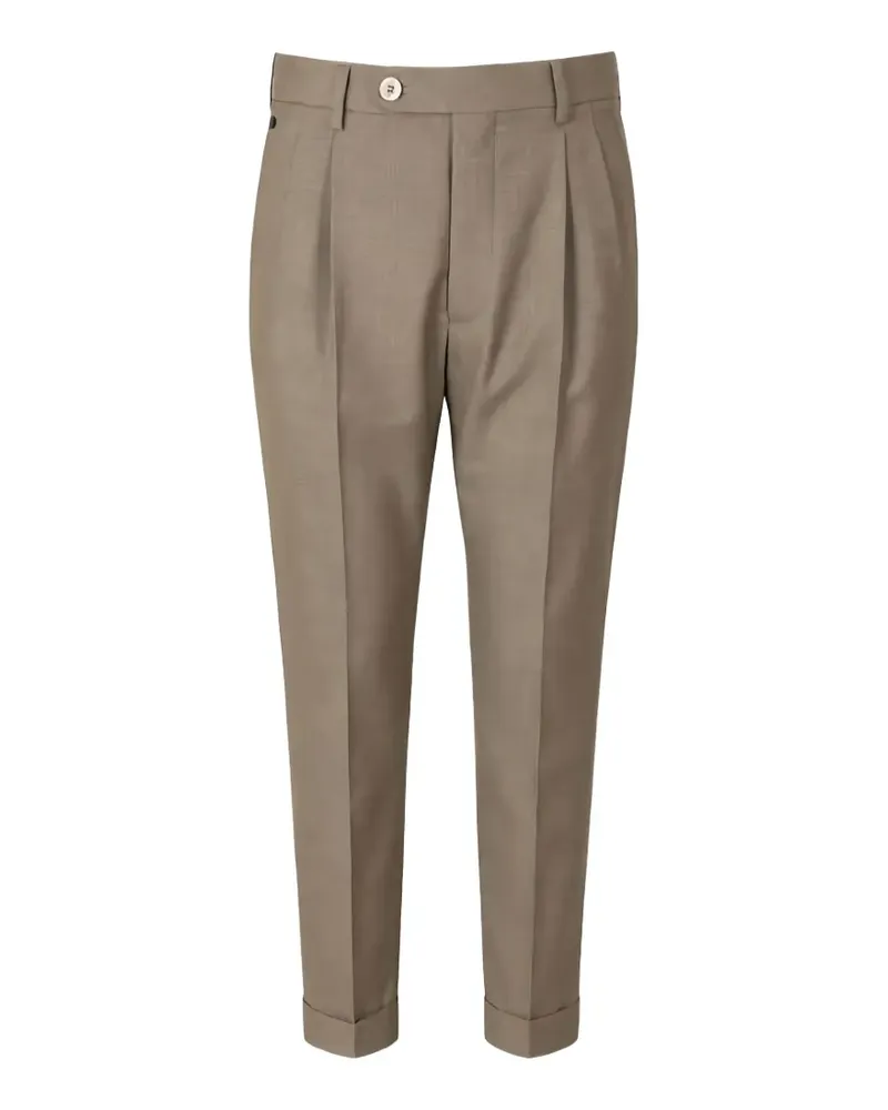 GTA pleated turn-up trousers - Braun Braun