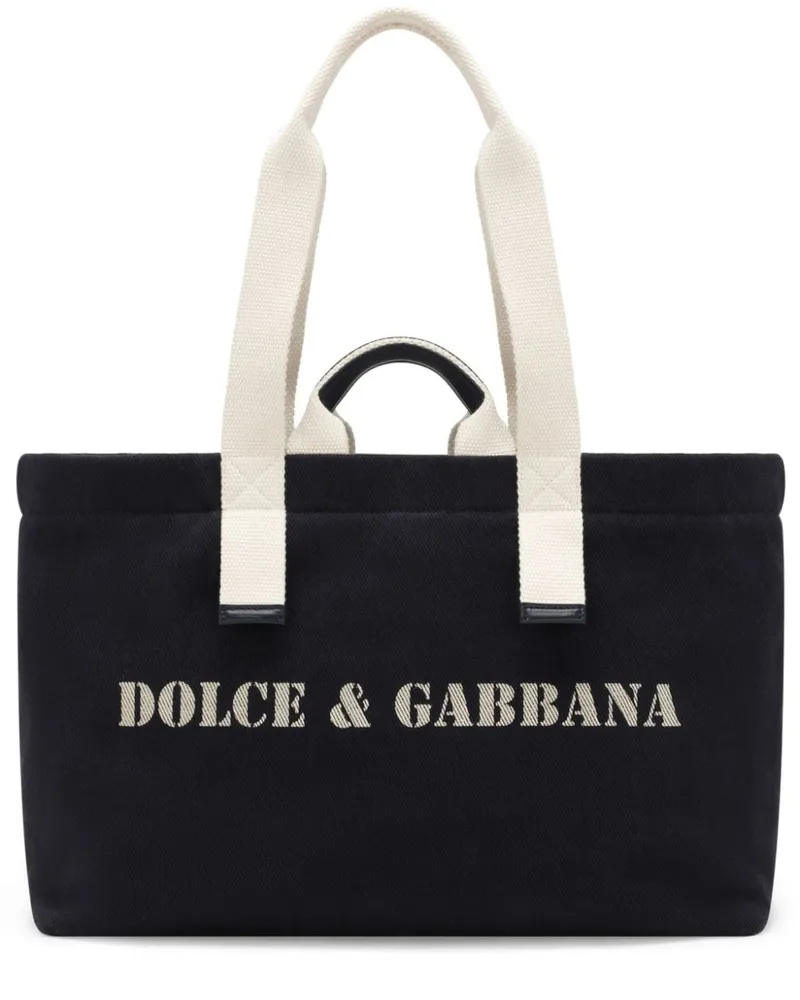 Dolce & Gabbana Schultertasche Aus Canvas Schwarz