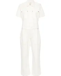 SLVRLAKE Kurzärmeliger Jumpsuit Weiß