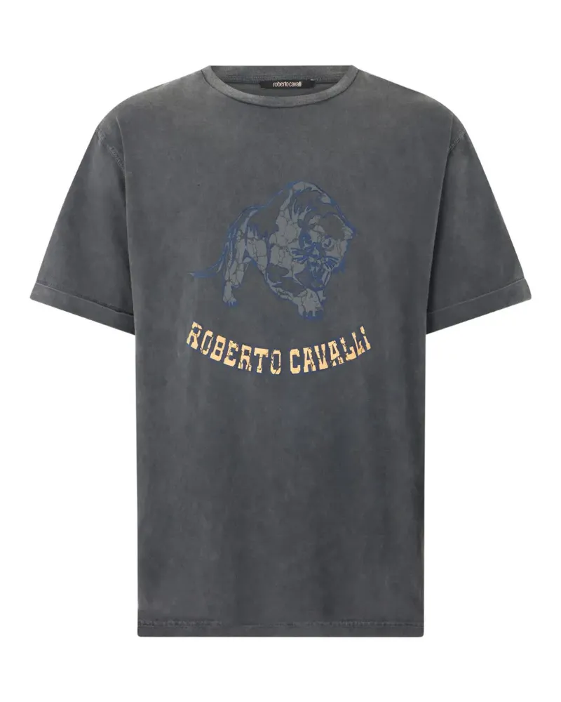 Roberto Cavalli T-Shirt mit Logo-Print - Grau Grau