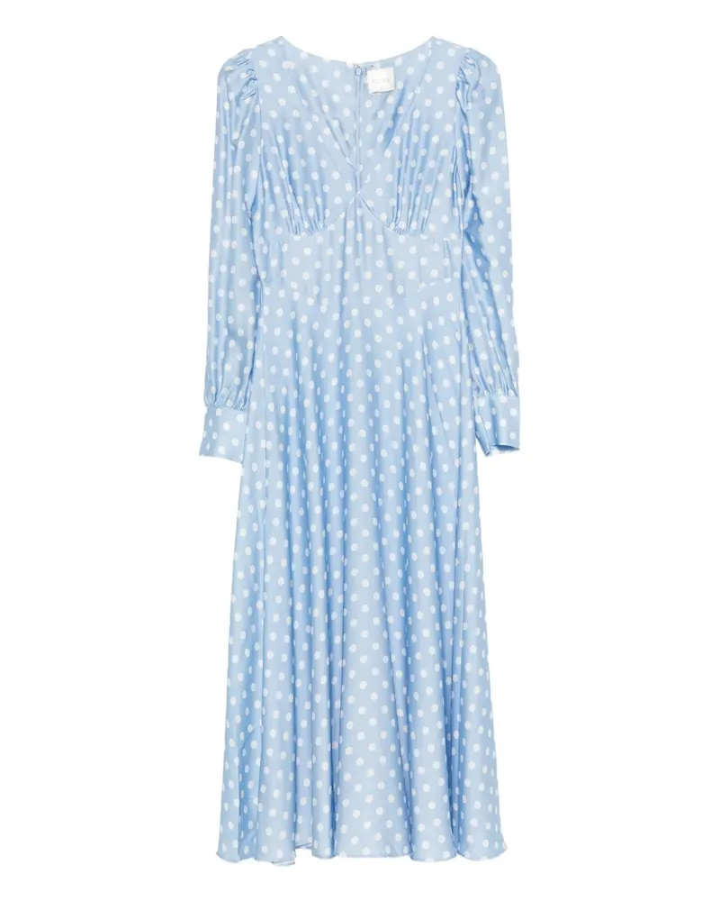 Posse Tillie polka-dot V-neck maxi dress - Blau Blau