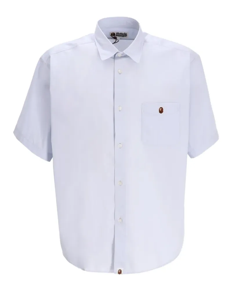 BAPE Big College Hemd mit Tasche - Blau Blau