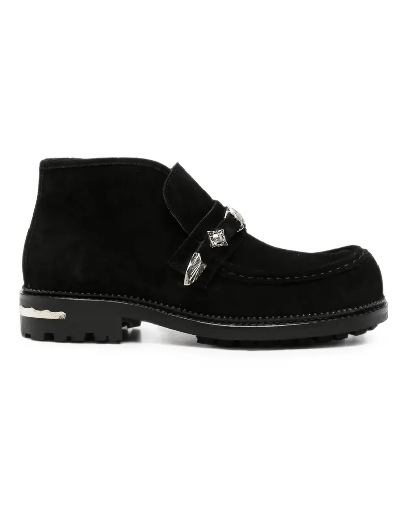 Toga embellished suede boots - Schwarz Schwarz
