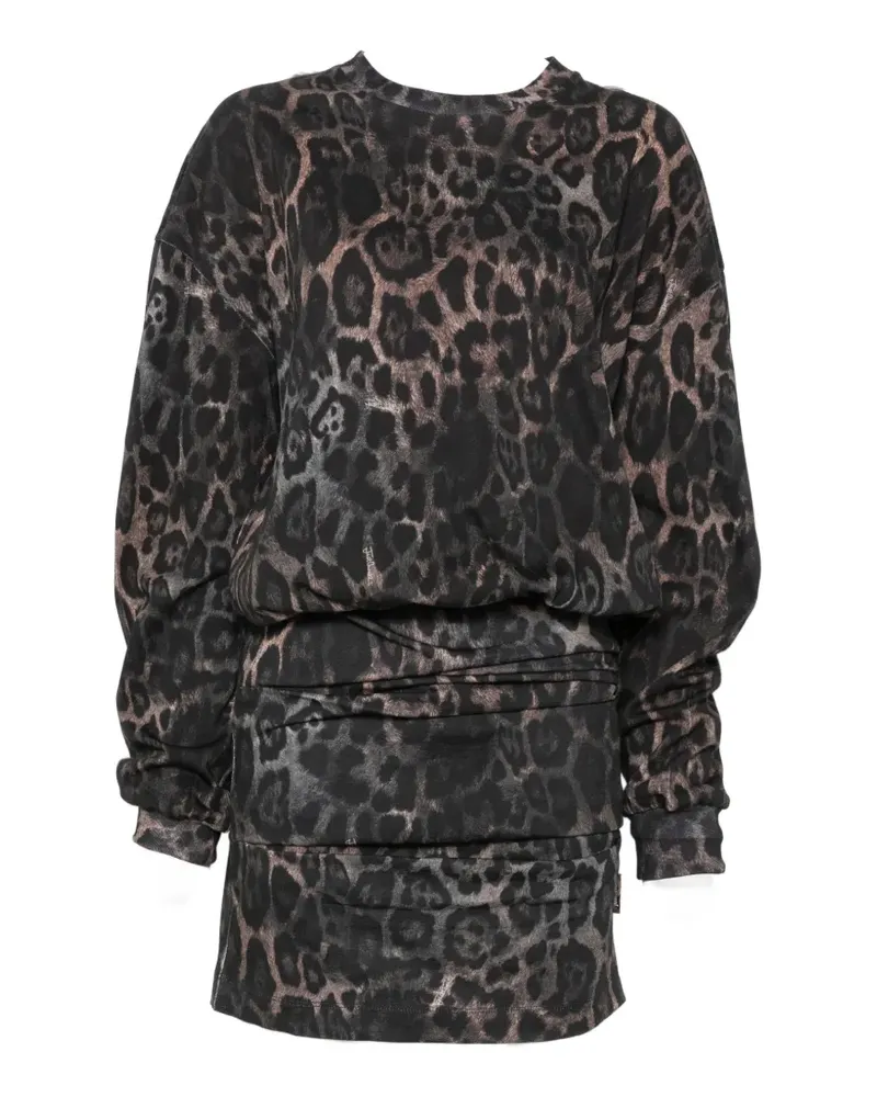 Just Cavalli leopard-print mini dress - Schwarz Schwarz