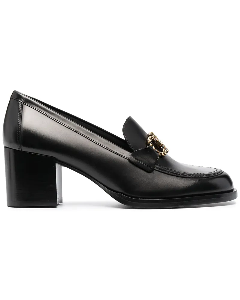 Ferragamo Pumps mit Gancini-Detail - Schwarz Schwarz
