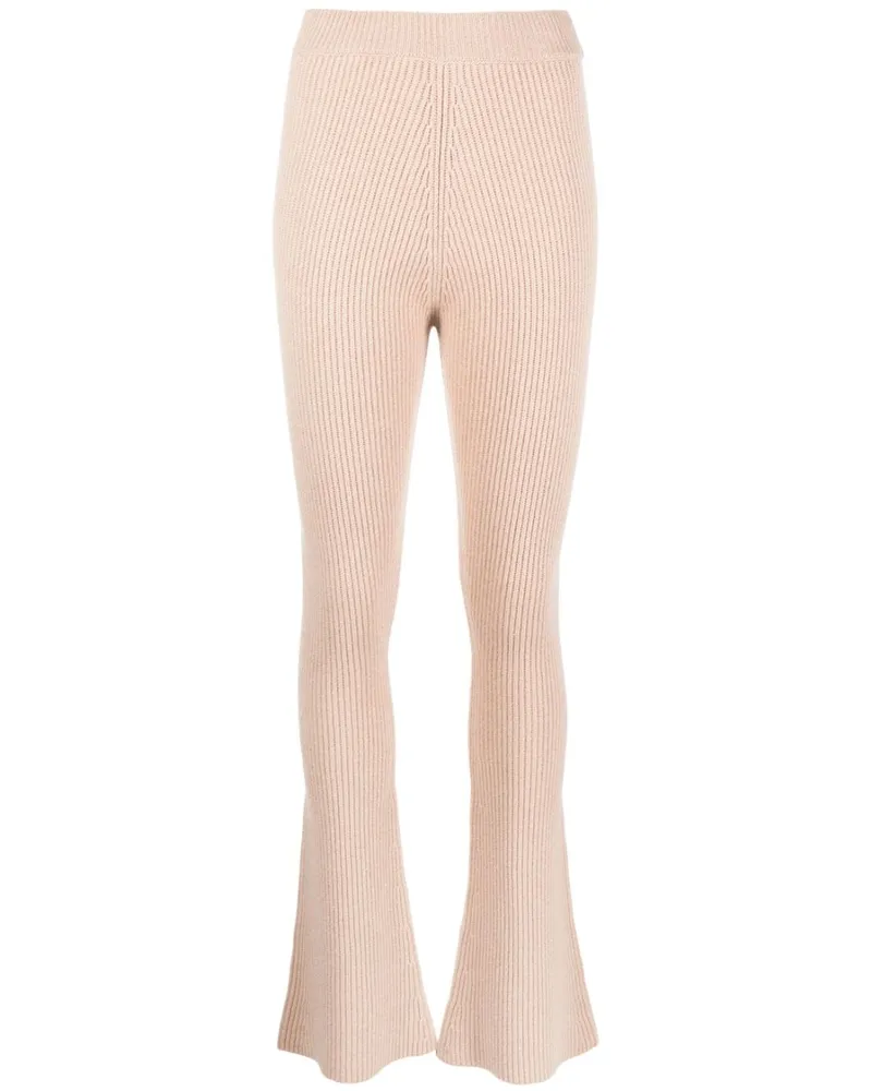 Peserico Gestrickte High-Waist-Hose - Nude Nude