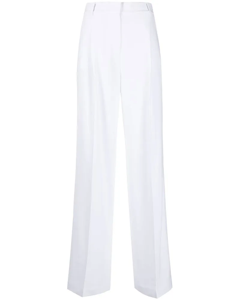 Michael Kors Klassische High-Waist-Hose - Weiß Weiß