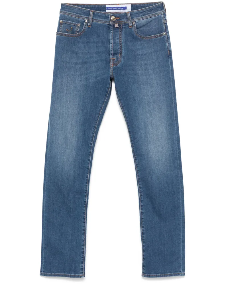 Jacob Cohën Jeans mit Logo-Patch - Blau Blau