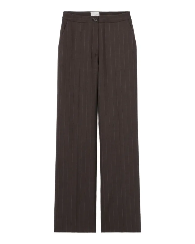 Claudie Pierlot Gerade Hose mit Streifen - Braun Braun