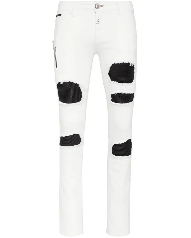 Philipp Plein Rock Star Slim-Fit-Jeans - Weiß Weiß