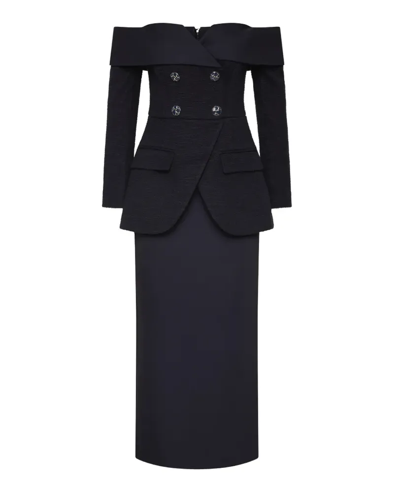 Rebecca Vallance Schulterfreies Midikleid - Blau Blau