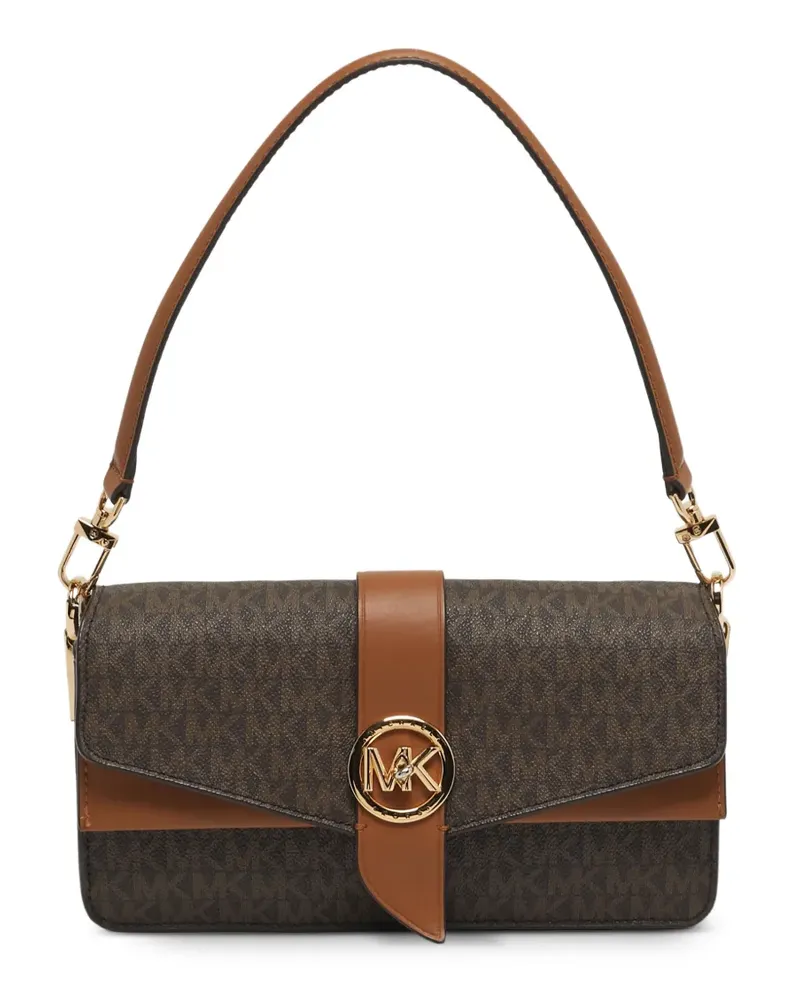 Michael Kors Mittelgroße Greenwich Schultertasche mit Henkel - Braun Braun